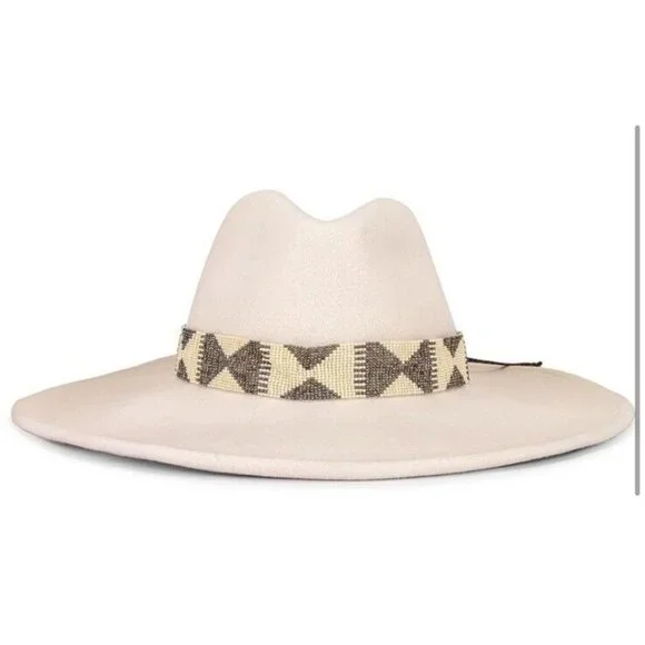 Nikki Beach Bonsoa Hat Winter White Wool Cowboy display picture 1